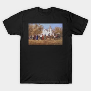 Box Supper At The Church Oil on Canvas T-Shirt